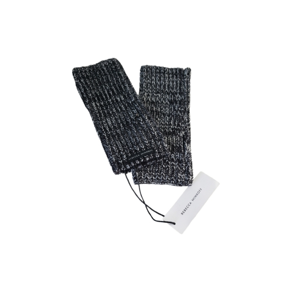 Rebecca Minkoff Armwarmers Marled Black and White New with Tags